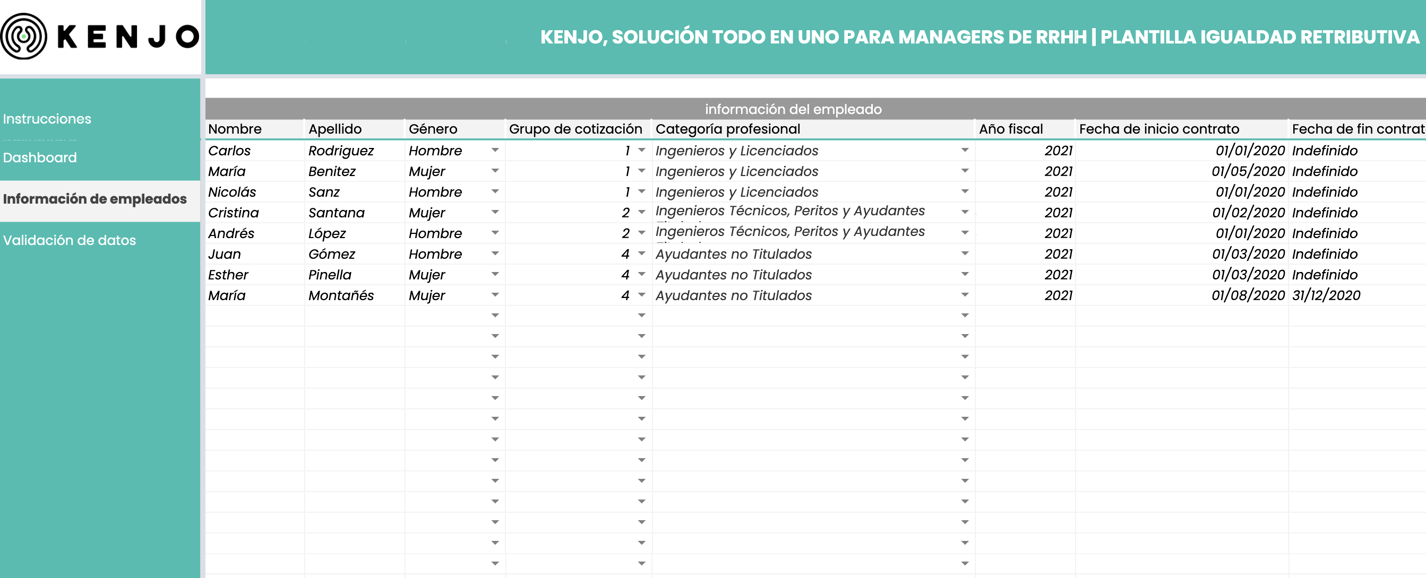 Plantilla Excel Para Registro Salarial Gratis